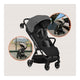 Carucior sport, Lionelo, Julie Air, Greutate redusa - 7.5 kg, Sustine 22 kg, 6 luni+, Capotina impermeabila, Protectie SPF 50+, Include suport sticla, Pliere compacta pentru calatorii, Conform cu EN1888-1 si EN1888-2, Gri