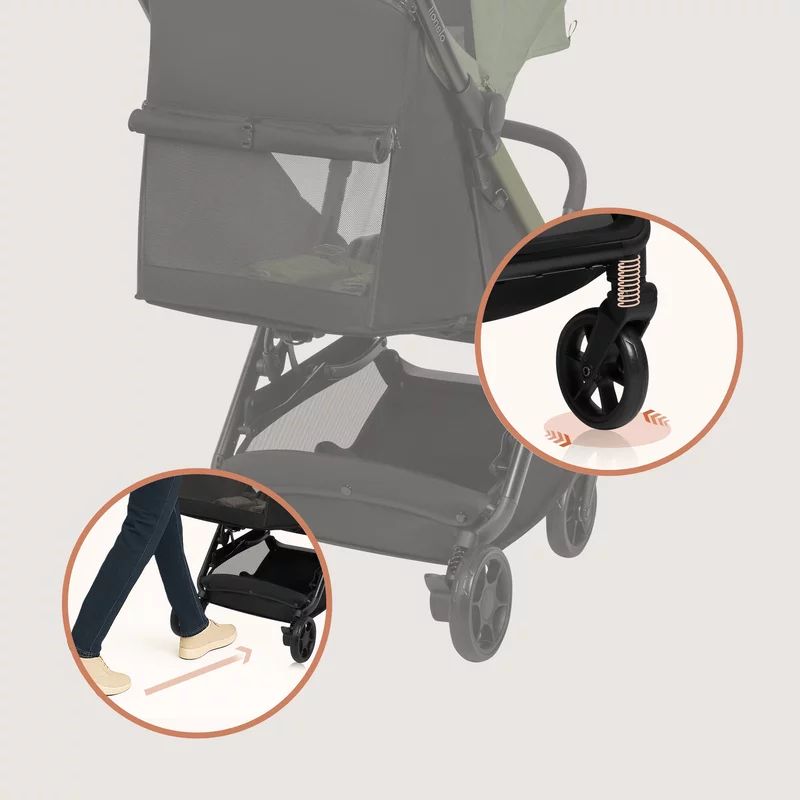 Carucior sport, Lionelo, Julie Air, Greutate redusa - 7.5 kg, Sustine 22 kg, 6 luni+, Capotina impermeabila, Protectie SPF 50+, Include suport sticla, Pliere compacta pentru calatorii, Conform cu EN1888-1 si EN1888-2, Verde Sage
