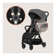 Carucior sport, Lionelo, Julie Air, Greutate redusa - 7.5 kg, Sustine 22 kg, 6 luni+, Capotina impermeabila, Protectie SPF 50+, Include suport sticla, Pliere compacta pentru calatorii, Conform cu EN1888-1 si EN1888-2, Gri