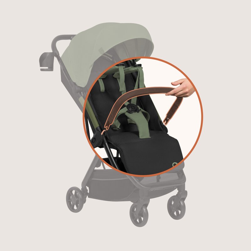 Carucior sport, Lionelo, Julie Air, Greutate redusa - 7.5 kg, Sustine 22 kg, 6 luni+, Capotina impermeabila, Protectie SPF 50+, Include suport sticla, Pliere compacta pentru calatorii, Conform cu EN1888-1 si EN1888-2, Verde Sage
