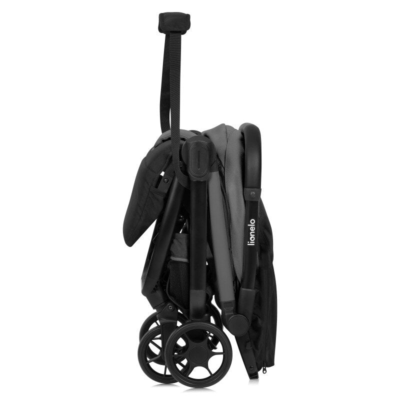 Carucior sport, Lionelo, Julie Air, Greutate redusa - 7.5 kg, Sustine 22 kg, 6 luni+, Capotina impermeabila, Protectie SPF 50+, Include suport sticla, Pliere compacta pentru calatorii, Conform cu EN1888-1 si EN1888-2, Gri - gogobaby.ro