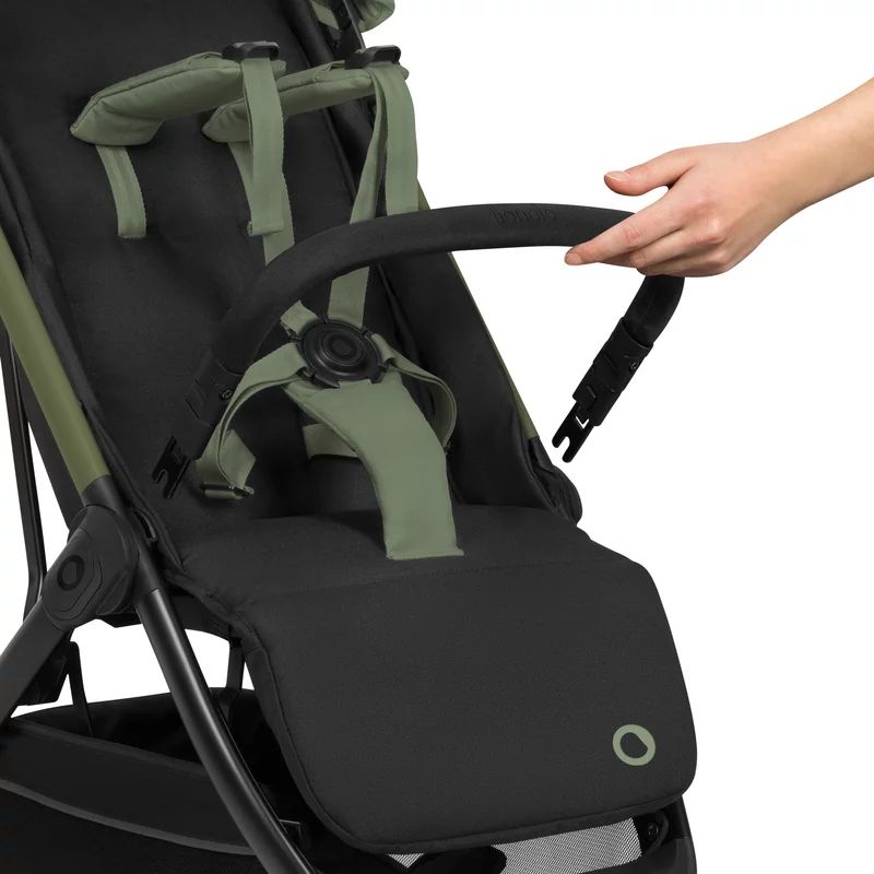 Carucior sport, Lionelo, Julie Air, Greutate redusa - 7.5 kg, Sustine 22 kg, 6 luni+, Capotina impermeabila, Protectie SPF 50+, Include suport sticla, Pliere compacta pentru calatorii, Conform cu EN1888-1 si EN1888-2, Verde Sage