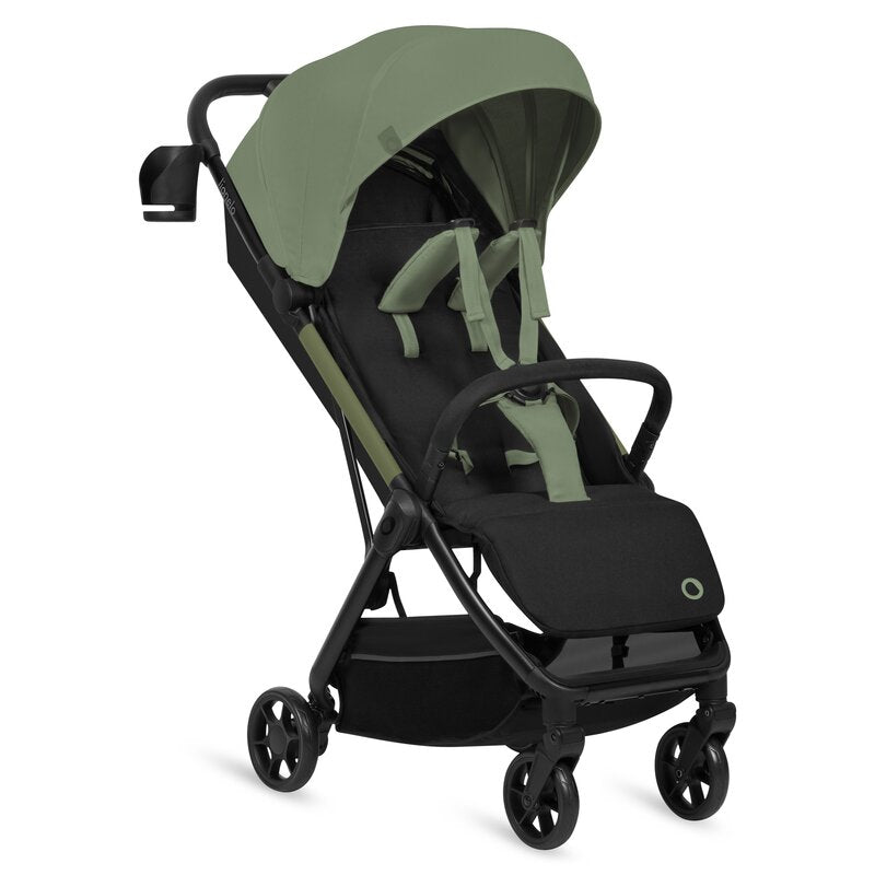 Carucior sport, Lionelo, Julie Air, Greutate redusa - 7.5 kg, Sustine 22 kg, 6 luni+, Capotina impermeabila, Protectie SPF 50+, Include suport sticla, Pliere compacta pentru calatorii, Conform cu EN1888-1 si EN1888-2, Verde Sage