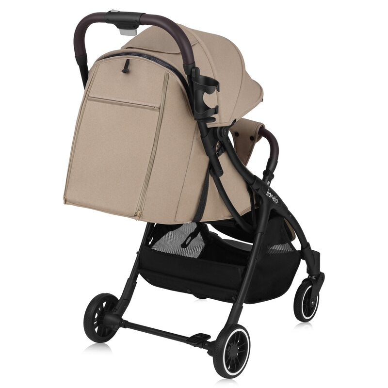 Carucior sport, Lionelo, Julie One, De la nastere, Greutate redusa, Cu accesorii, Cadru din aluminiu, 0-22 kg, Pliere compacta pentru avion, Conform cu standardele europene de securitate EN1888-1 si EN1888-2, Bej