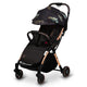 Carucior sport, Lionelo, Julie One, Editie limitata Golden Moments, De la nastere, Greutate redusa, Cu accesorii, Cadru din aluminiu, 0-22 kg, Pliere compacta pentru avion, Conform cu standardele europene de securitate EN1888-1 si EN1888-2, Negru