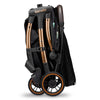 Carucior sport, Lionelo, Julie One, Editie limitata Golden Moments, De la nastere, Greutate redusa, Cu accesorii, Cadru din aluminiu, 0-22 kg, Pliere compacta pentru avion, Conform cu standardele europene de securitate EN1888-1 si EN1888-2, Negru - gogobaby.ro