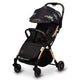 Carucior sport, Lionelo, Julie One, Editie limitata Golden Moments, De la nastere, Greutate redusa, Cu accesorii, Cadru din aluminiu, 0-22 kg, Pliere compacta pentru avion, Conform cu standardele europene de securitate EN1888-1 si EN1888-2, Negru