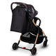 Carucior sport, Lionelo, Julie One, Editie limitata Golden Moments, De la nastere, Greutate redusa, Cu accesorii, Cadru din aluminiu, 0-22 kg, Pliere compacta pentru avion, Conform cu standardele europene de securitate EN1888-1 si EN1888-2, Negru