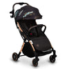 Carucior sport, Lionelo, Julie One, Editie limitata Golden Moments, De la nastere, Greutate redusa, Cu accesorii, Cadru din aluminiu, 0-22 kg, Pliere compacta pentru avion, Conform cu standardele europene de securitate EN1888-1 si EN1888-2, Negru - gogobaby.ro