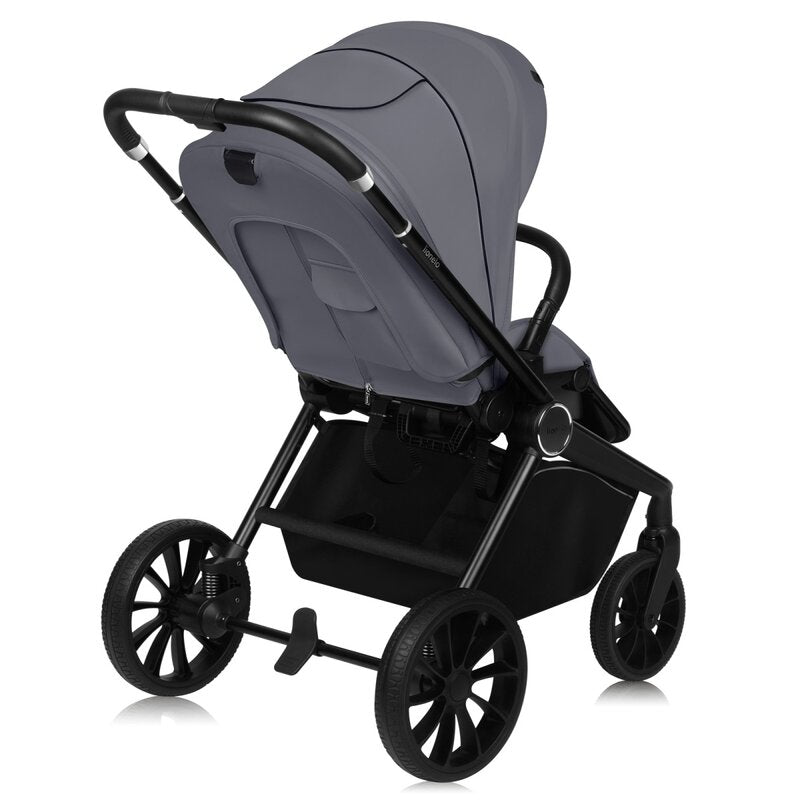 Carucior sport, Lionelo, Mika Plus, Cadru din aluminiu, Copertina XXL, Spatar reglabil in 3 pozitii, Cu accesorii, Pana la 22 kg, 6-48 luni; EN1888-1, EN1888-2 EN1466, Gri