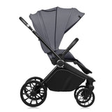 Carucior sport, Lionelo, Mika Plus, Cadru din aluminiu, Copertina XXL, Spatar reglabil in 3 pozitii, Cu accesorii, Pana la 22 kg, 6-48 luni; EN1888-1, EN1888-2 EN1466, Gri