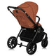 Carucior sport, Lionelo, Mika Plus, Cadru din aluminiu, Copertina XXL, Spatar reglabil in 3 pozitii, Cu accesorii, Pana la 22 kg, 6-48 luni; EN1888-1, EN1888-2 EN1466, Maro