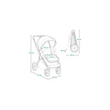 Carucior sport, Lionelo, Mika Plus, Cadru din aluminiu, Copertina XXL, Spatar reglabil in 3 pozitii, Cu accesorii, Pana la 22 kg, 6-48 luni; EN1888-1, EN1888-2 EN1466, Negru