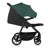 Carucior sport, Lionelo, Mira, Maner reglabil in 5 pozitii, Spatar si suport de picioare reglabile, Plasa de tantari si suport biberon incluse, Pana la 22 kg, 6 luni+, Conform cu EN1888-1, EN1888-2, Testare SGS, Verde