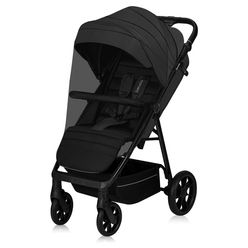 Carucior sport, Lionelo, Mira, Maner reglabil in 5 pozitii, Spatar si suport de picioare reglabile, Plasa de tantari si suport biberon incluse, Pana la 22 kg, 6 luni+, Conform cu EN1888-1, EN1888-2, Testare SGS, Gri - gogobaby.ro