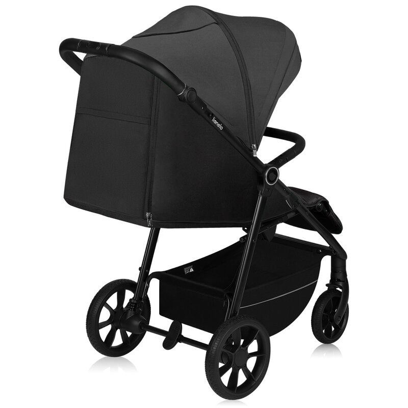 Carucior sport, Lionelo, Mira, Maner reglabil in 5 pozitii, Spatar si suport de picioare reglabile, Plasa de tantari si suport biberon incluse, Pana la 22 kg, 6 luni+, Conform cu EN1888-1, EN1888-2, Testare SGS, Gri - gogobaby.ro