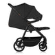 Carucior sport, Lionelo, Mira, Maner reglabil in 5 pozitii, Spatar si suport de picioare reglabile, Plasa de tantari si suport biberon incluse, Pana la 22 kg, 6 luni+, Conform cu EN1888-1, EN1888-2, Testare SGS, Negru