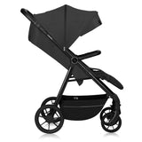 Carucior sport, Lionelo, Mira, Maner reglabil in 5 pozitii, Spatar si suport de picioare reglabile, Plasa de tantari si suport biberon incluse, Pana la 22 kg, 6 luni+, Conform cu EN1888-1, EN1888-2, Testare SGS, Gri