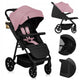 Carucior sport, Lionelo, Mira, Maner reglabil in 5 pozitii, Spatar si suport de picioare reglabile, Plasa de tantari si suport biberon incluse, Pana la 22 kg, 6 luni+, Conform cu EN1888-1, EN1888-2, Testare SGS, Roz
