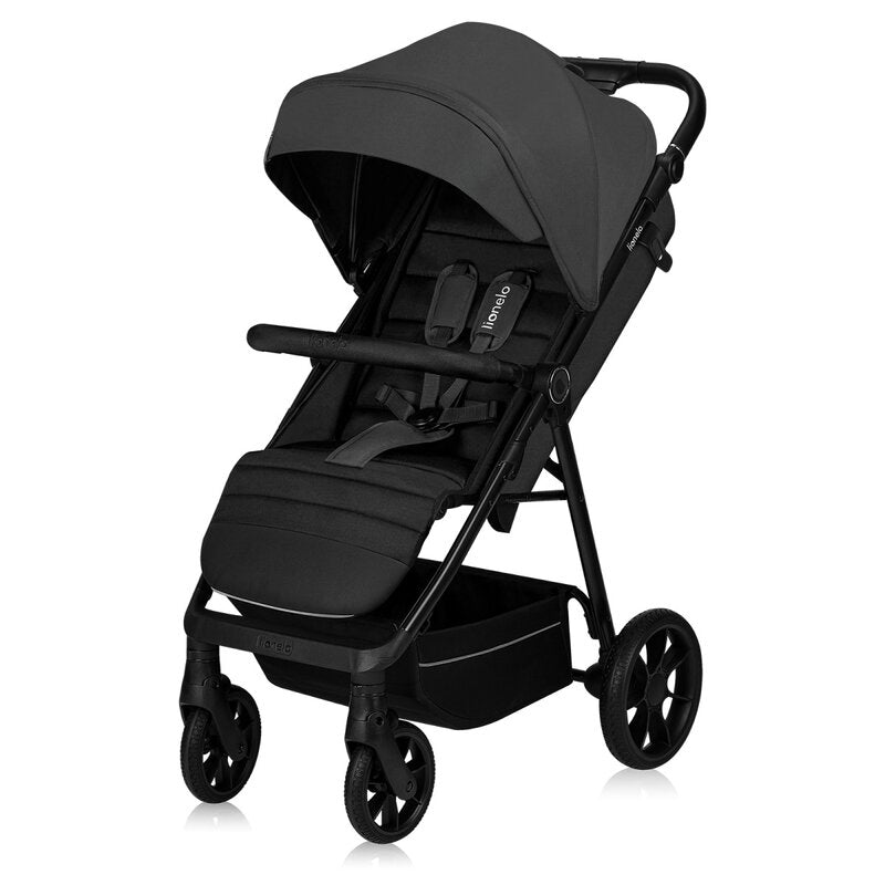 Carucior sport, Lionelo, Mira, Maner reglabil in 5 pozitii, Spatar si suport de picioare reglabile, Plasa de tantari si suport biberon incluse, Pana la 22 kg, 6 luni+, Conform cu EN1888-1, EN1888-2, Testare SGS, Gri - gogobaby.ro