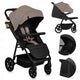 Carucior sport, Lionelo, Mira, Maner reglabil in 5 pozitii, Spatar si suport de picioare reglabile, Plasa de tantari si suport biberon incluse, Pana la 22 kg, 6 luni+, Conform cu EN1888-1, EN1888-2, Testare SGS, Bej