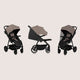 Carucior sport, Lionelo, Mira, Maner reglabil in 5 pozitii, Spatar si suport de picioare reglabile, Plasa de tantari si suport biberon incluse, Pana la 22 kg, 6 luni+, Conform cu EN1888-1, EN1888-2, Testare SGS, Bej