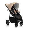 Carucior sport, Lionelo, Natt, De la nastere, Cu accesorii si capotina XXL reglabila, 0 - 22 kg, Conform cu standardele europene de securitate EN1888-1, EN1888-2, Bej