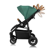 Carucior sport, Lionelo, Natt, De la nastere, Cu accesorii si capotina XXL reglabila, 0 - 22 kg, Conform cu standardele europene de securitate EN1888-1, EN1888-2, Verde