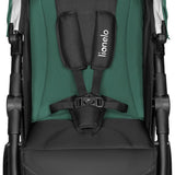 Carucior sport, Lionelo, Natt, De la nastere, Cu accesorii si capotina XXL reglabila, 0 - 22 kg, Conform cu standardele europene de securitate EN1888-1, EN1888-2, Verde