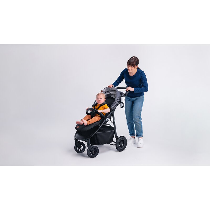 Carucior sport, Lionelo, Natt, De la nastere, Cu accesorii si capotina XXL reglabila, 0 - 22 kg, Conform cu standardele europene de securitate EN1888-1, EN1888-2, Verde - gogobaby.ro