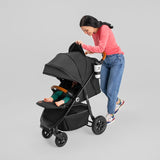 Carucior sport, Lionelo, Natt, De la nastere, Cu accesorii si capotina XXL reglabila, 0 - 22 kg, Conform cu standardele europene de securitate EN1888-1, EN1888-2, Verde