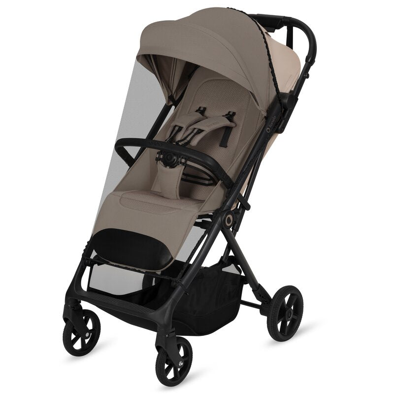 Carucior sport, Lionelo, Tansi, Pliere automata, Ultracompact, Manevrare cu o mana, Roti cu tehnologie GravelTech, Spatar si suport picioare reglabile, 6-48 luni, Sustine 22 kg, Bej