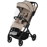 Carucior sport, Lionelo, Tansi, Pliere automata, Ultracompact, Manevrare cu o mana, Roti cu tehnologie GravelTech, Spatar si suport picioare reglabile, 6-48 luni, Sustine 22 kg, Bej