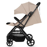 Carucior sport, Lionelo, Tansi, Pliere automata, Ultracompact, Manevrare cu o mana, Roti cu tehnologie GravelTech, Spatar si suport picioare reglabile, 6-48 luni, Sustine 22 kg, Bej