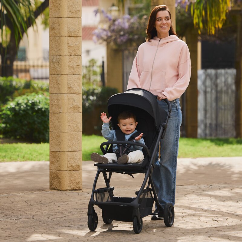 Carucior sport, Lionelo, Tansi, Pliere automata, Ultracompact, Manevrare cu o mana, Roti cu tehnologie GravelTech, Spatar si suport picioare reglabile, 6-48 luni, Sustine 22 kg, Bej