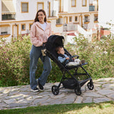 Carucior sport, Lionelo, Tansi, Pliere automata, Ultracompact, Manevrare cu o mana, Roti cu tehnologie GravelTech, Spatar si suport picioare reglabile, 6-48 luni, Sustine 22 kg, Bej
