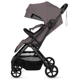 Carucior sport, Lionelo, Tansi, Pliere automata, Ultracompact, Manevrare cu o mana, Roti cu tehnologie GravelTech, Spatar si suport picioare reglabile, 6-48 luni, Sustine 22 kg, Bej Taupe