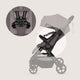 Carucior sport, Lionelo, Tansi, Pliere automata, Ultracompact, Manevrare cu o mana, Roti cu tehnologie GravelTech, Spatar si suport picioare reglabile, 6-48 luni, Sustine 22 kg, Bej Taupe