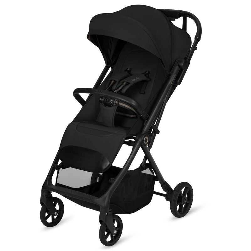 Carucior sport, Lionelo, Tansi, Pliere automata, Ultracompact, Manevrare cu o mana, Roti cu tehnologie GravelTech, Spatar si suport picioare reglabile, 6-48 luni, Sustine 22 kg, Negru