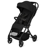 Carucior sport, Lionelo, Tansi, Pliere automata, Ultracompact, Manevrare cu o mana, Roti cu tehnologie GravelTech, Spatar si suport picioare reglabile, 6-48 luni, Sustine 22 kg, Negru