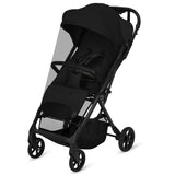 Carucior sport, Lionelo, Tansi, Pliere automata, Ultracompact, Manevrare cu o mana, Roti cu tehnologie GravelTech, Spatar si suport picioare reglabile, 6-48 luni, Sustine 22 kg, Negru