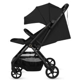 Carucior sport, Lionelo, Tansi, Pliere automata, Ultracompact, Manevrare cu o mana, Roti cu tehnologie GravelTech, Spatar si suport picioare reglabile, 6-48 luni, Sustine 22 kg, Negru
