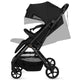 Carucior sport, Lionelo, Tansi, Pliere automata, Ultracompact, Manevrare cu o mana, Roti cu tehnologie GravelTech, Spatar si suport picioare reglabile, 6-48 luni, Sustine 22 kg, Negru
