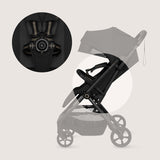 Carucior sport, Lionelo, Tansi, Pliere automata, Ultracompact, Manevrare cu o mana, Roti cu tehnologie GravelTech, Spatar si suport picioare reglabile, 6-48 luni, Sustine 22 kg, Negru