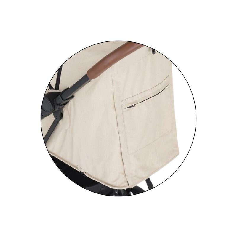 Carucior sport, Petite&Mars, Fly, Pliere compacta, Spatar reglabil pana la pozitie de somn, Suport picioare reglabil, Copertina extensibila cu protectie UPF40+, Suport pahar inclus, Pana la 22 kg, 0 luni+, Bej