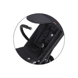 Carucior sport, Petite&Mars, Fly, Pliere compacta, Spatar reglabil pana la pozitie de somn, Suport picioare reglabil, Copertina extensibila cu protectie UPF40+, Suport pahar inclus, Pana la 22 kg, 0 luni+, Negru