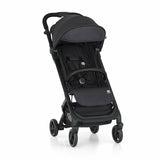 Carucior sport, Petite&Mars, Fly, Pliere compacta, Spatar reglabil pana la pozitie de somn, Suport picioare reglabil, Copertina extensibila cu protectie UPF40+, Suport pahar inclus, Pana la 22 kg, 0 luni+, Negru