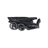 Carucior sport, Petite&Mars, Fly, Pliere compacta, Spatar reglabil pana la pozitie de somn, Suport picioare reglabil, Copertina extensibila cu protectie UPF40+, Suport pahar inclus, Pana la 22 kg, 0 luni+, Negru