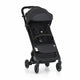 Carucior sport, Petite&Mars, Fly, Pliere compacta, Spatar reglabil pana la pozitie de somn, Suport picioare reglabil, Copertina extensibila cu protectie UPF40+, Suport pahar inclus, Pana la 22 kg, 0 luni+, Negru