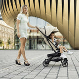 Carucior sport, Petite&Mars, Fly, Pliere compacta, Spatar reglabil pana la pozitie de somn, Suport picioare reglabil, Copertina extensibila cu protectie UPF40+, Suport pahar inclus, Pana la 22 kg, 0 luni+, Bej